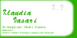 klaudia vasari business card